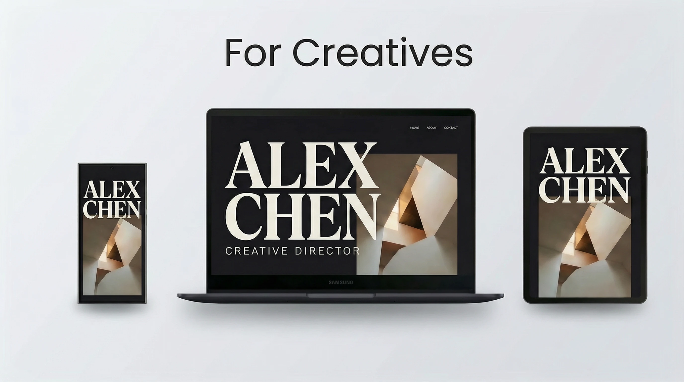 Creative portfolio and personal brand website development by QWS