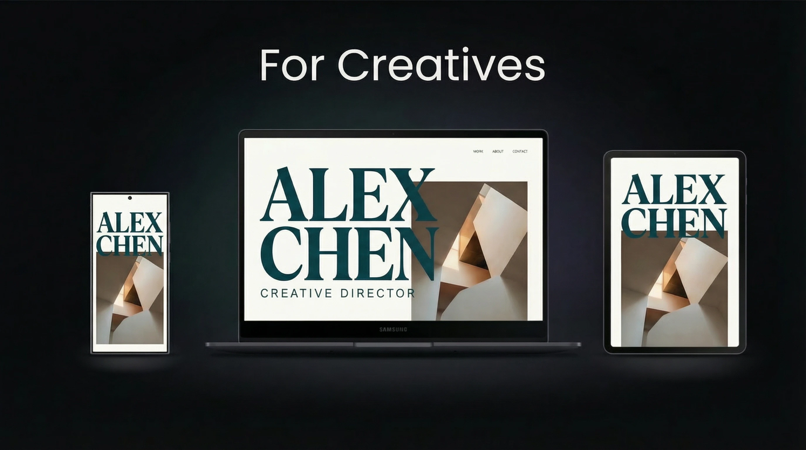 Portfolio website design for artists, photographers, and creative professionals